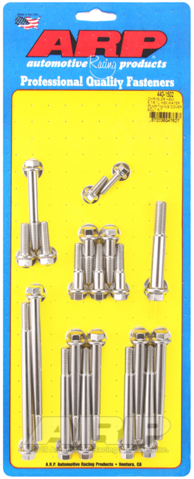 ARP Chrysler Hemi 5.7/6.1L Stainless Steel Hex Water Pump/Timing Cover Bolt Kit Hardware Kits - Other ARP