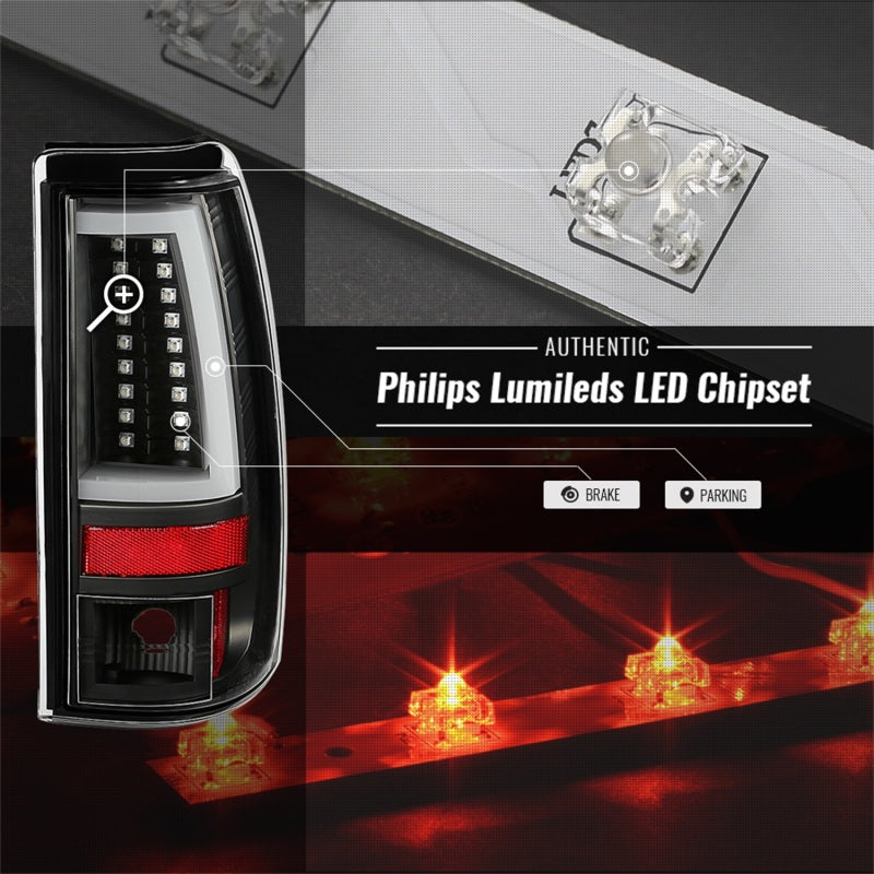 Spyder 03-06 Chevy Silverado - (Does Not Fit Stepside) LED Tail Lights - All Black ALT-YD-CS03V2-LED Tail Lights SPYDER