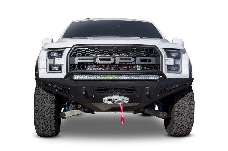 Addictive Desert Designs 17-18 Ford F-150 Raptor HoneyBadger Front Bumper w/ Winch Mount Bumpers - Steel Addictive Desert Designs