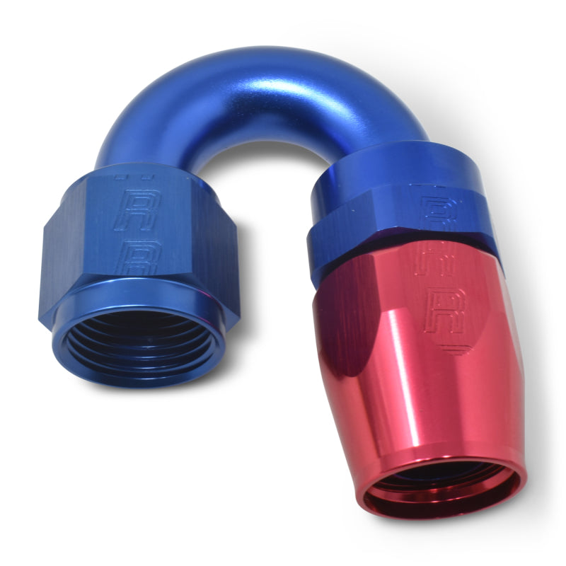 Russell Performance -8 AN Red/Blue 180 Degree Full Flow Swivel Hose End (With 3/4in Radius) Fittings Russell