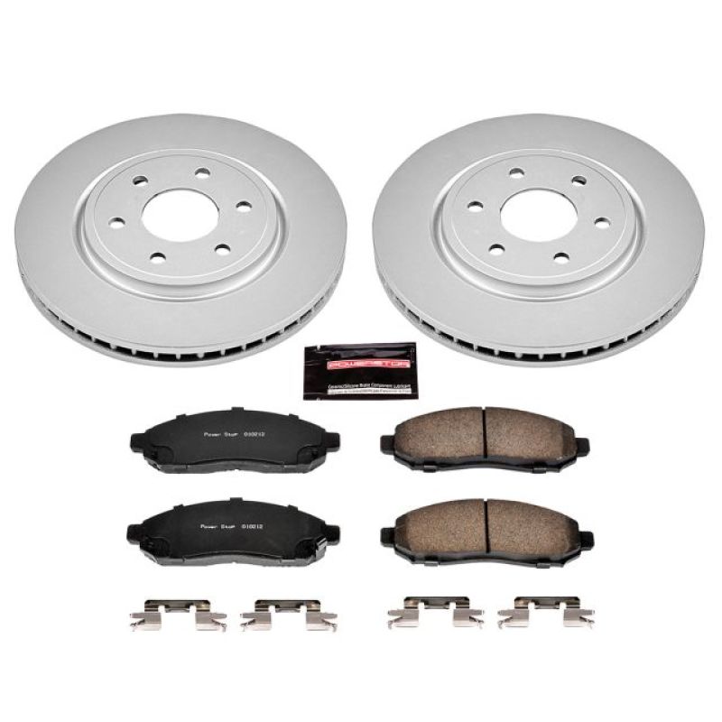 Power Stop 05-18 Nissan Frontier Front Z17 Evolution Geomet Coated Brake Kit Brake Kits - Performance Blank PowerStop