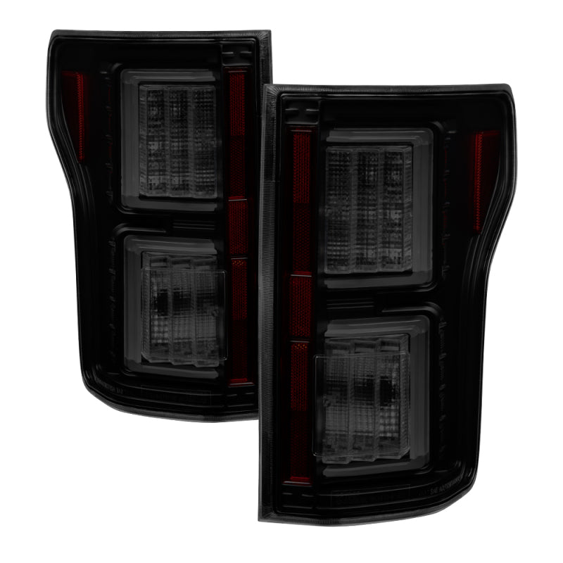 Spyder Ford F150 2015-2017 Light Bar LED Tail Lights - Black Smoke ALT-YD-FF15015-LBLED-BSM Tail Lights SPYDER