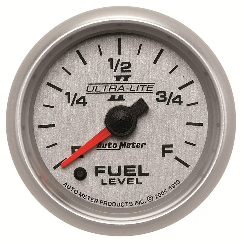 Autometer Ultra-Lite II 2-1/16in 0-280 Ohm Programmable Fuel Level Gauge Gauges AutoMeter