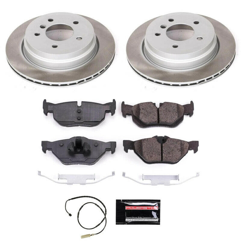 Power Stop 11-13 BMW 328i xDrive Rear Semi-Coated Rotor Kit Brake Kits - Performance Blank PowerStop