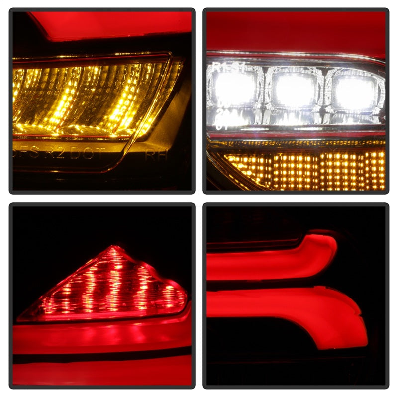 Spyder 15-17 Ford Focus Hatchback LED Tail Lights w/Indicator/Reverse - Black (ALT-YD-FF155D-LED-BK) Tail Lights SPYDER
