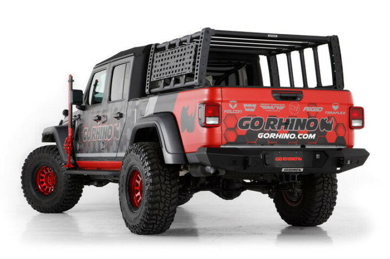 Go Rhino 19-21 Jeep Gladiator XRS Overland Xtreme Rack - Black Truck Bed Rack Go Rhino
