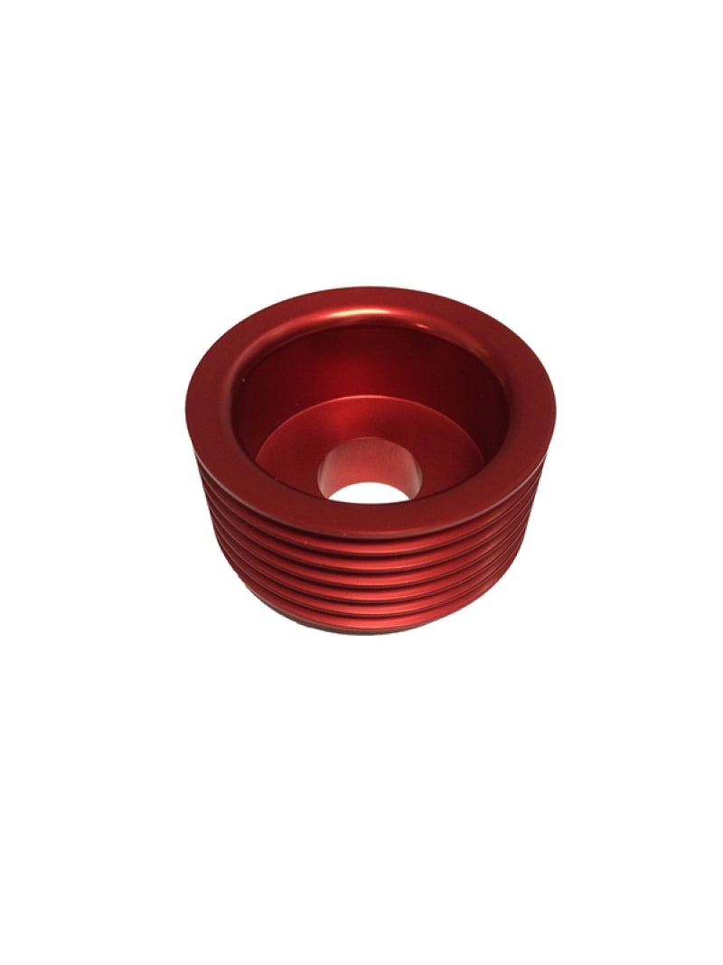 Torque Solution Lightweight Alternator Pulley (Red): Hyundai Genesis Coupe 3.8 2010+ Pulleys - Crank, Underdrive Torque Solution