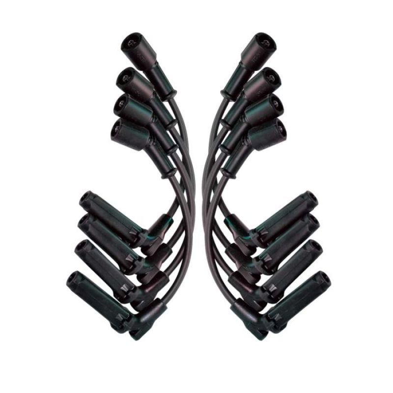 Moroso GM LS 11 Inch Long Coil On Plug 90 Deg Boots Unsleeved Ultra Spark Plug Wire Set -Black Spark Plug Wire Sets Moroso