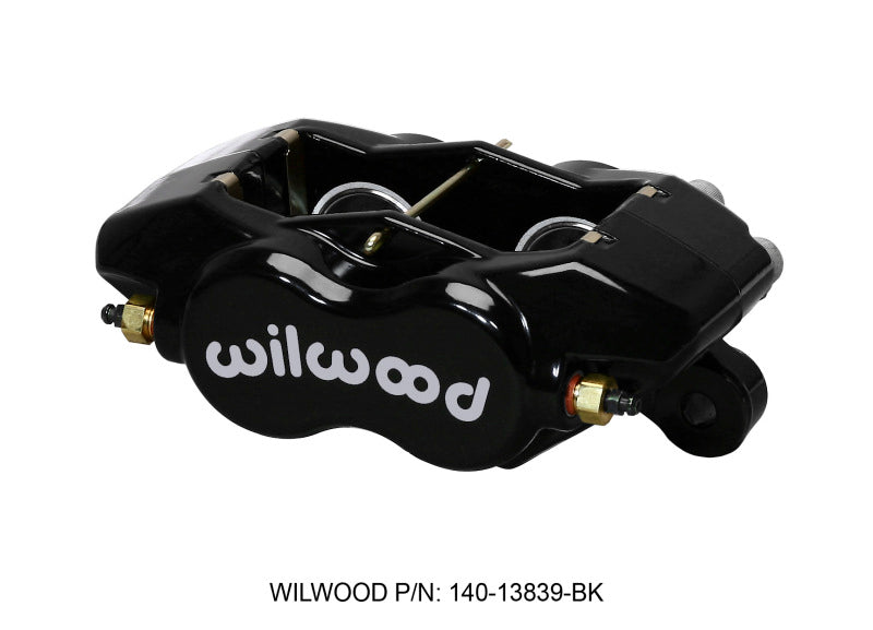 Wilwood Caliper-Forged Dynalite-Black 1.38in Pistons .81in Disc Brake Calipers - Perf Wilwood