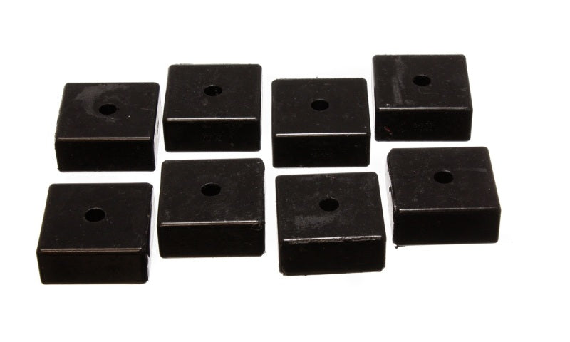 Energy Suspension Pad - Soft - 2-1/16in SQ x 3/8in ID x 15/16in H - Black Bushing Kits Energy Suspension
