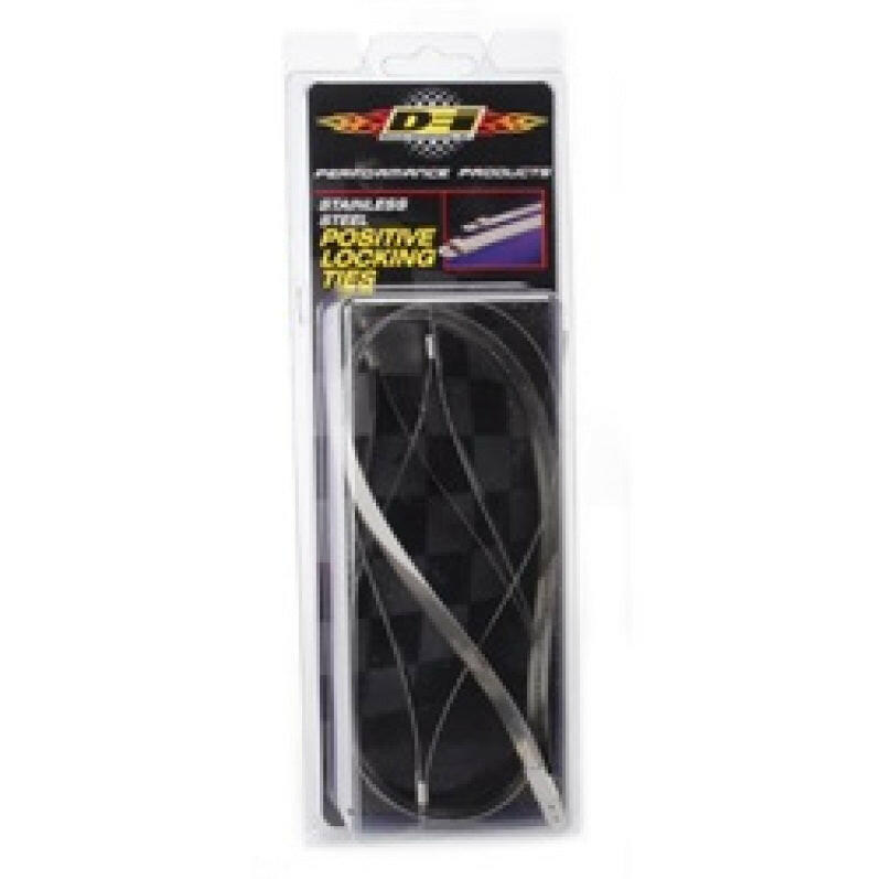 DEI Stainless Steel Positive Locking Tie 1/2in (12mm) x 14in - 4 per pack Clamps DEI