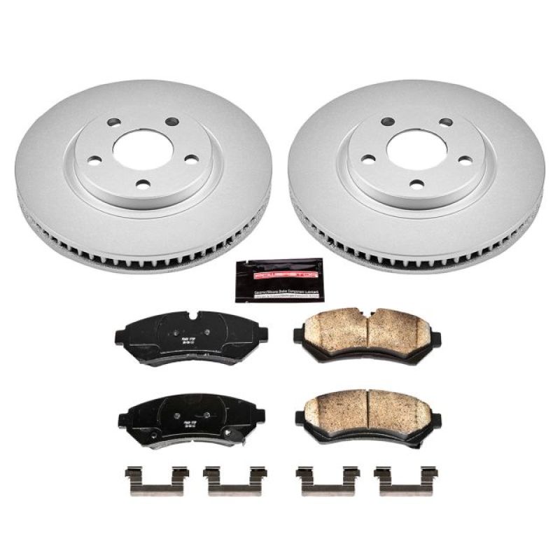 Power Stop 98-02 Cadillac Seville Front Z17 Evolution Geomet Coated Brake Kit Brake Kits - Performance Blank PowerStop