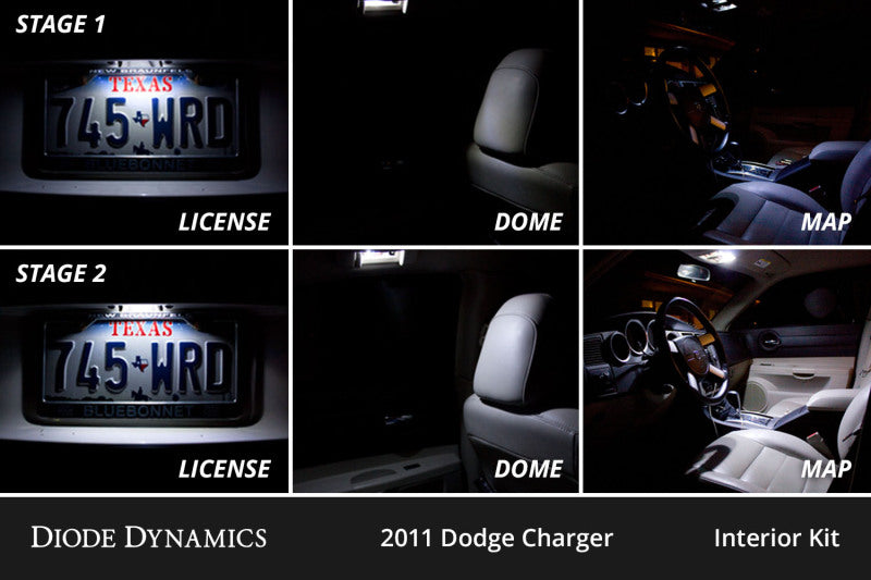 Diode Dynamics 11-23 Dodge Charger Interior LED Kit Cool White Stage 2 Dash & Interior Trim Diode Dynamics