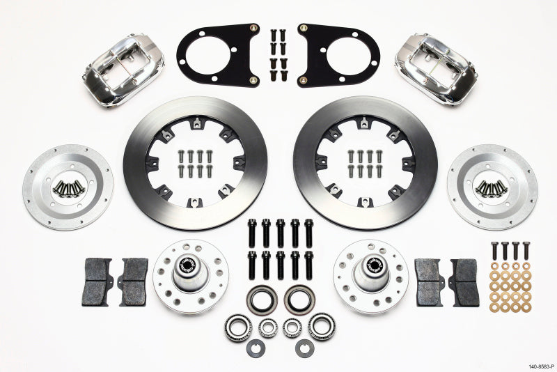 Wilwood Forged Dynalite Front Kit 12.19in Polished 37-48 Ford Psgr. Car Spindle Big Brake Kits Wilwood