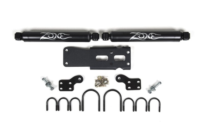 Zone Offroad 07-18 Jeep Wrangler JK Dual Steering Stabilizer Kit Steering Stabilizer Zone Offroad