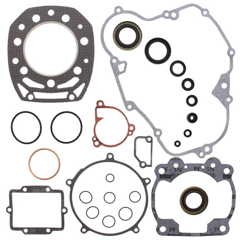 Vertex Gaskets 86-87 Kawasaki KX500 Complete Gasket Kit w/ Oil Seals Engine Hardware Vertex Pistons
