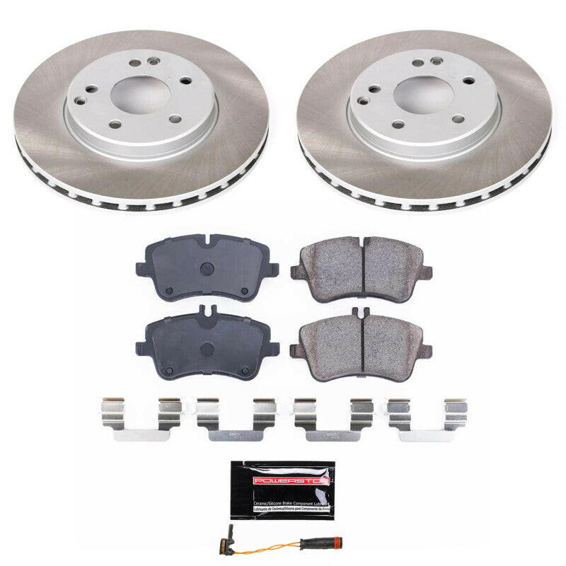Power Stop 01-05 Mercedes-Benz C240 Front Semi-Coated Rotor Kit Brake Kits - Performance Blank PowerStop
