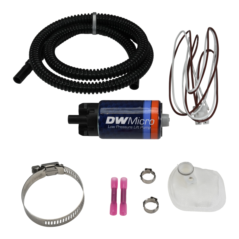 DeatschWerks DW Micro Series 210lph Low Pressure Lift Fuel Pump w/ Universal Install Kit Fuel Pumps DeatschWerks