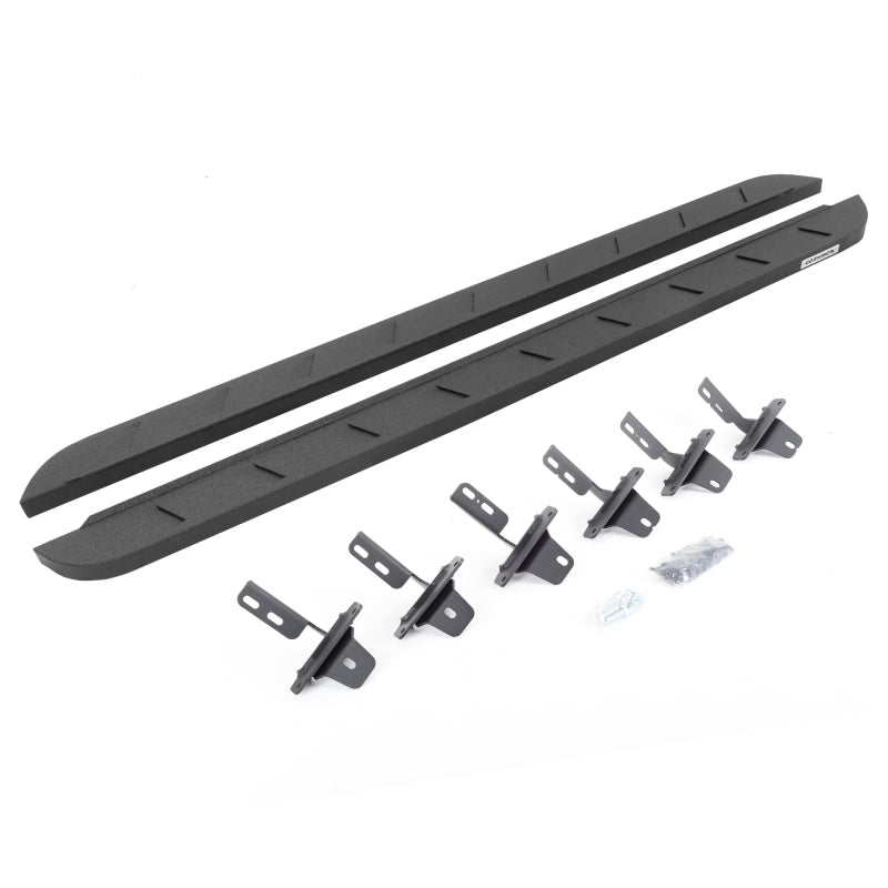 Go Rhino 21-22 Ford Bronco (Excl. Sport) 4DR RB10 Slim Running Boards Kit (w/Brackets) - Bedliner Ct Running Boards Go Rhino