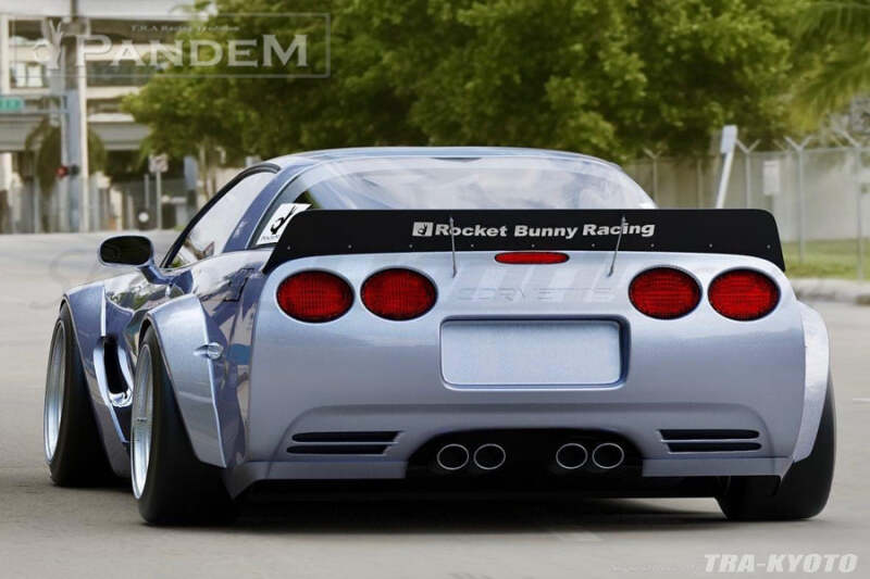 GReddy Pandem 97-04 Chevrolet Corvette C5 Fastback Coupe Rocket Bunny Full Widebody Aero Kit w/ Wing Body Kits GReddy