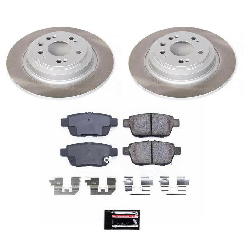 Power Stop 09-14 Acura TL Rear Semi-Coated Rotor Kit Brake Kits - Performance Blank PowerStop