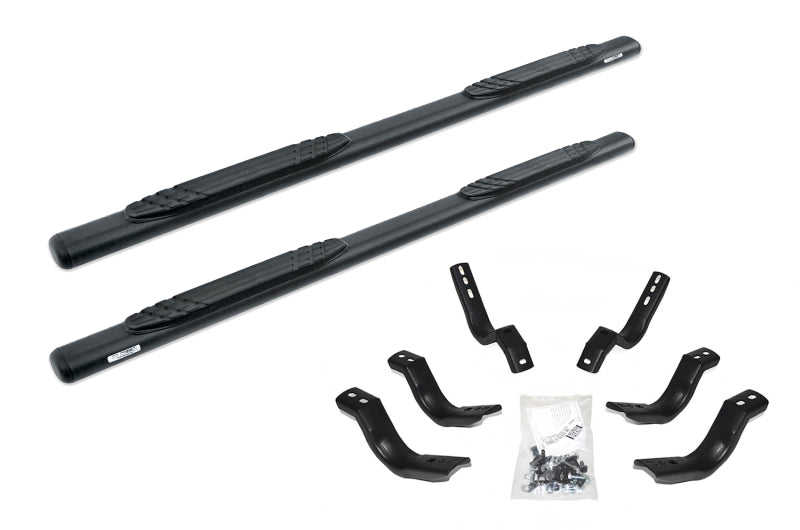 Go Rhino 05-20 Nissan Frontier 4in OE Xtreme Complete Kit w/Sidesteps + Brkts Side Steps Go Rhino