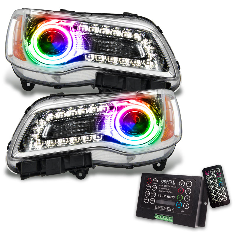 Oracle 11-14 Chrysler 300C SMD HL - Chrome - NON HID - ColorSHIFT w/ 2.0 Controller Headlights ORACLE Lighting