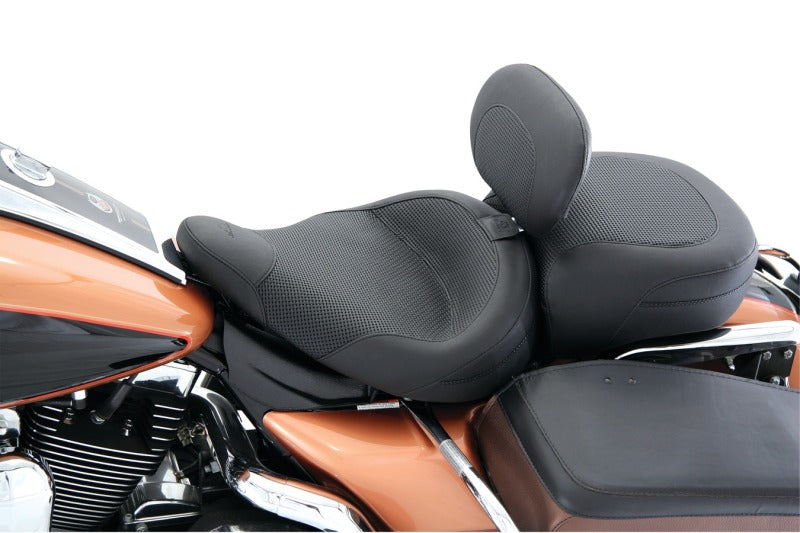 Mustang 83-21 Harley Electra Glide,Rd King Police Standard Touring Passenger Seat Textured - Black Passenger Motorcycle Seats Mustang Motorcycle