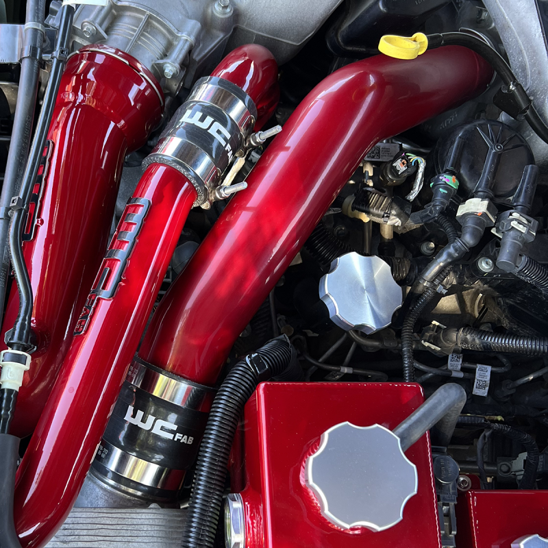 Wehrli 15-24 Ford 6.7L Power Stroke 3in Hot Side Intercooler Pipe - WCFab Grey Intercooler Pipe Kits Wehrli