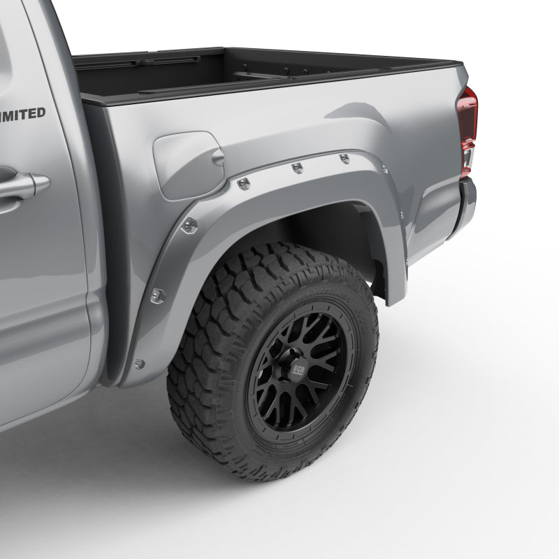 EGR 16+ Toyota Tacoma w/Mudflap Bolt-On Look Color Match Fender Flares - Set - Silver Sky Fender Flares EGR