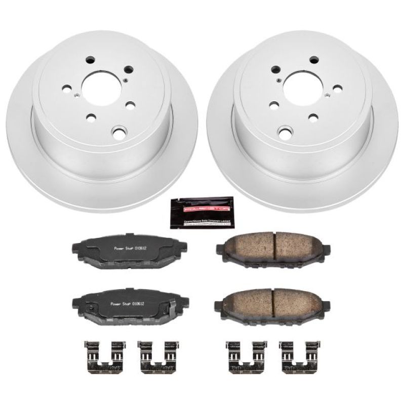 Power Stop 13-16 Subaru BRZ Rear Z17 Evolution Geomet Coated Brake Kit Brake Kits - Performance Blank PowerStop