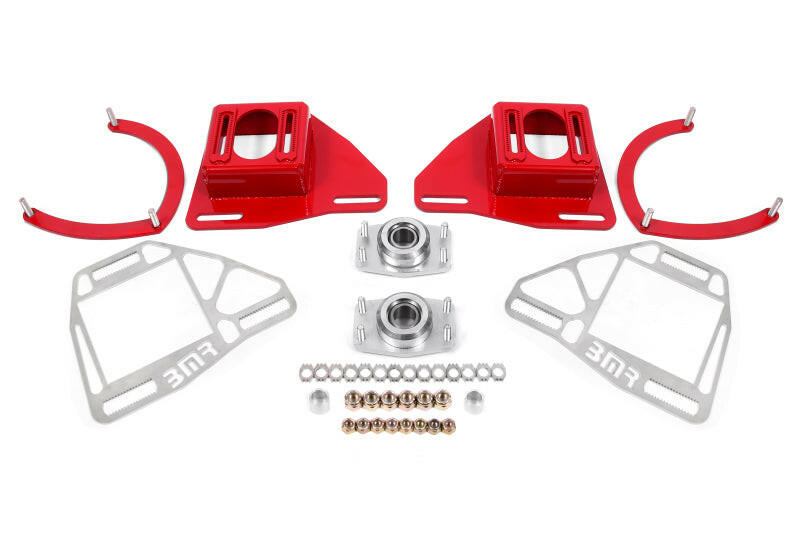 BMR Suspension 82-92 Chevy Camaro Caster/Camber Plates w/ Lockout Plates - Red Shock Mounts & Camber Plates BMR Suspension