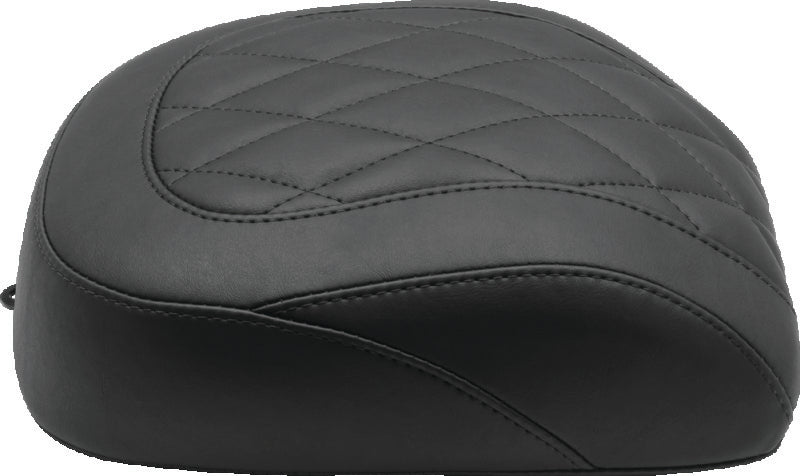 Mustang 18-21 Harley Fat Boy Wide Tripper Passenger Seat Diamond Stitch - Black Passenger Motorcycle Seats Mustang Motorcycle