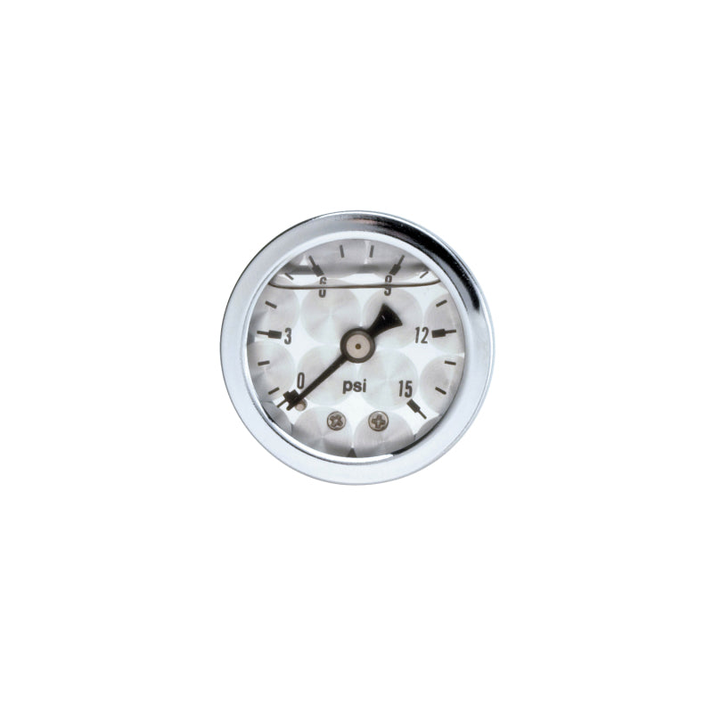 Russell Performance 15 psi fuel pressure gauge machine face (Liquid-filled) Gauges Russell