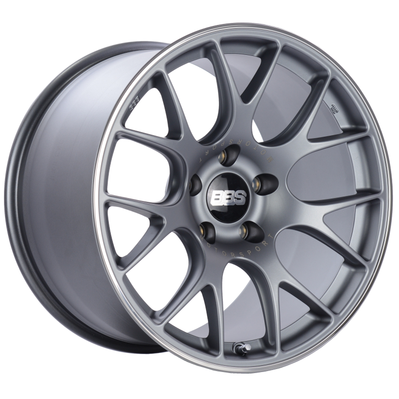 BBS CH-R 19x12 5x130 ET45 CB71.6 Satin Titanium Polished Rim Protector Wheel Wheels - Cast BBS