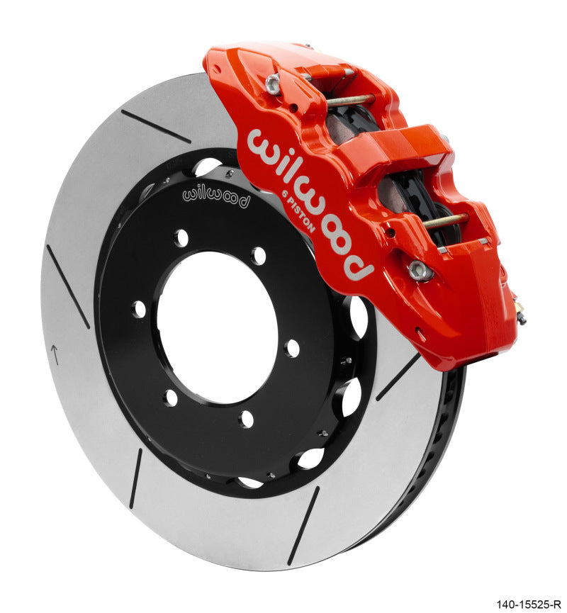 Wilwood AERO4 Spec 37 GT FrontTruck Kit 14.25in Red 1997-2018 Nissan Y61 Patrol w/lines Big Brake Kits Wilwood