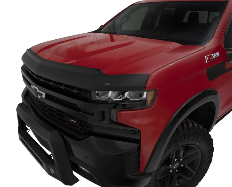 AVS 22-23 Chevrolet Silverado 1500 (Excl. ZR2/LT Trail Bss) Aeroskin II Low Prof Hood Shield - Blk Hood Deflectors AVS