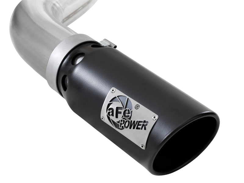 aFe Atlas 4in Aluminized Steel DPF-Back Exh 18-19 Ford F-150 V6-3.0L (td) w/ Black Tip DPF Back aFe