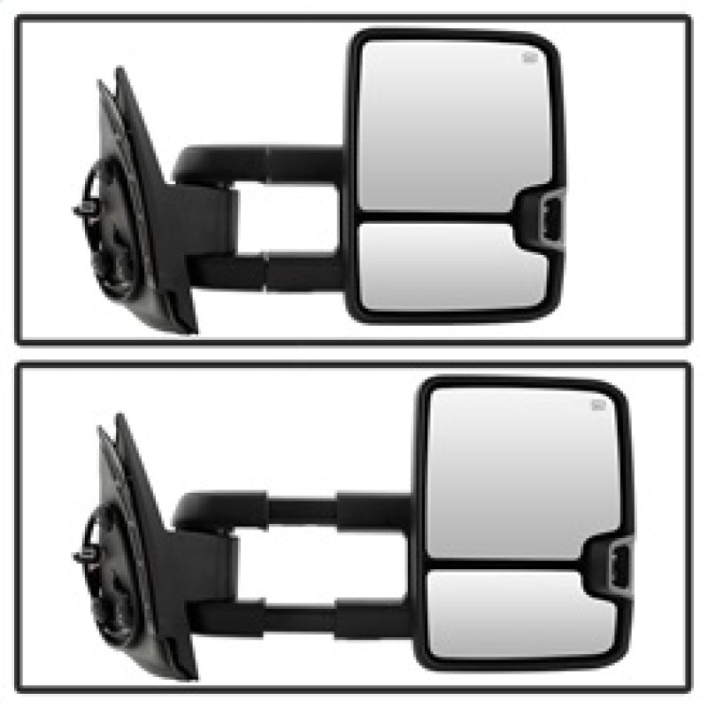 xTune Chevy Silverado 07-13 Heated Amber LED Signal Mirrors Chrome MIR-CSIL07S-G3C-PWH-AM-SET Side Mirrors SPYDER