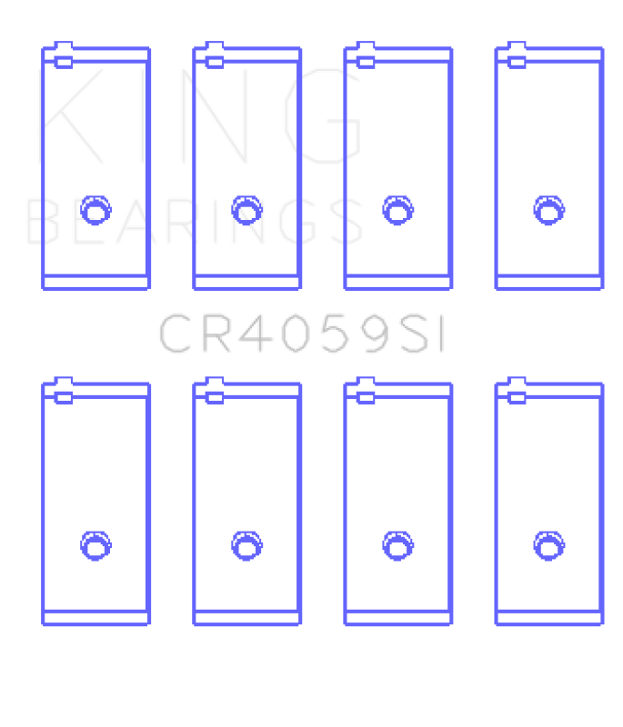 King Engine Bearings General Motors 138Ci 2.3L L40/Ld2 16V (Size +0.25mm) Connecting Rod Bearing Set Connecting Rods King Engine Bearings