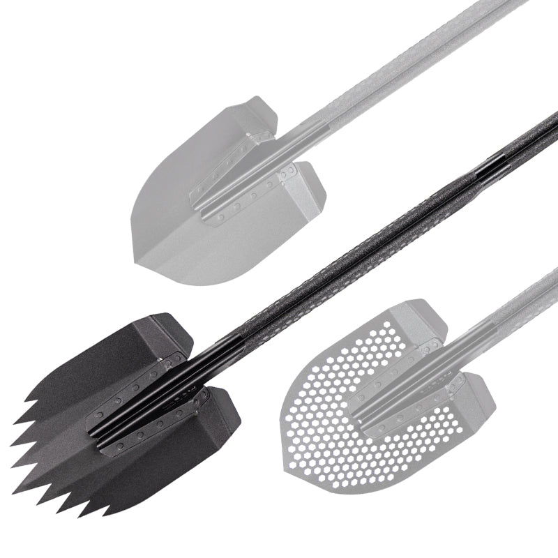 Go Rhino Xventure Gear Sharktooth Stackable Shovel - Textured Black Recovery Boards Go Rhino