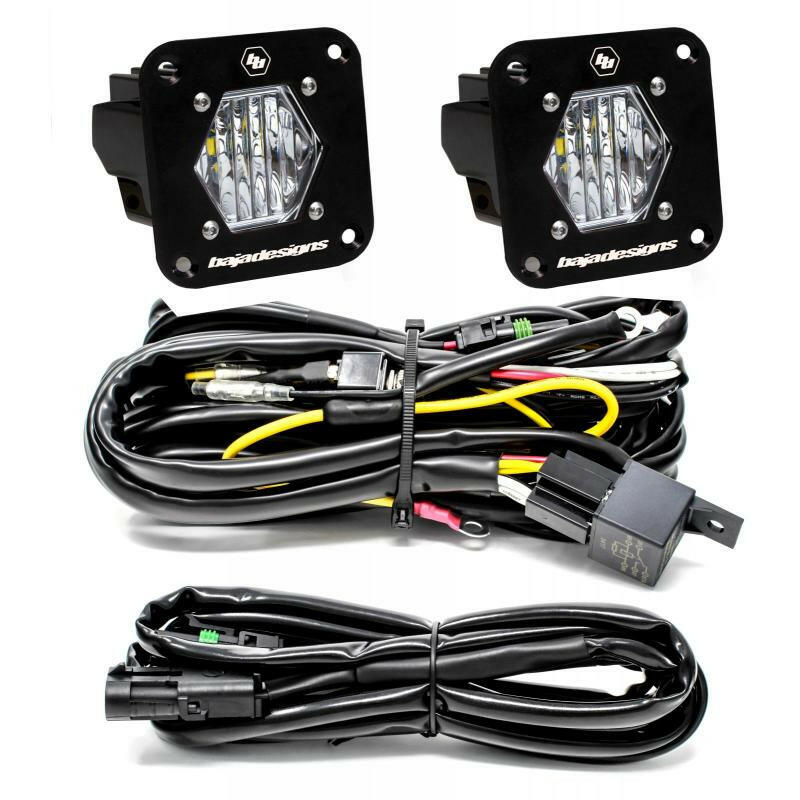 Baja Designs S1 Wide Cornering LED Light Backup Kit w/ Mounting Bracket Pair Light Bars & Cubes Baja Designs