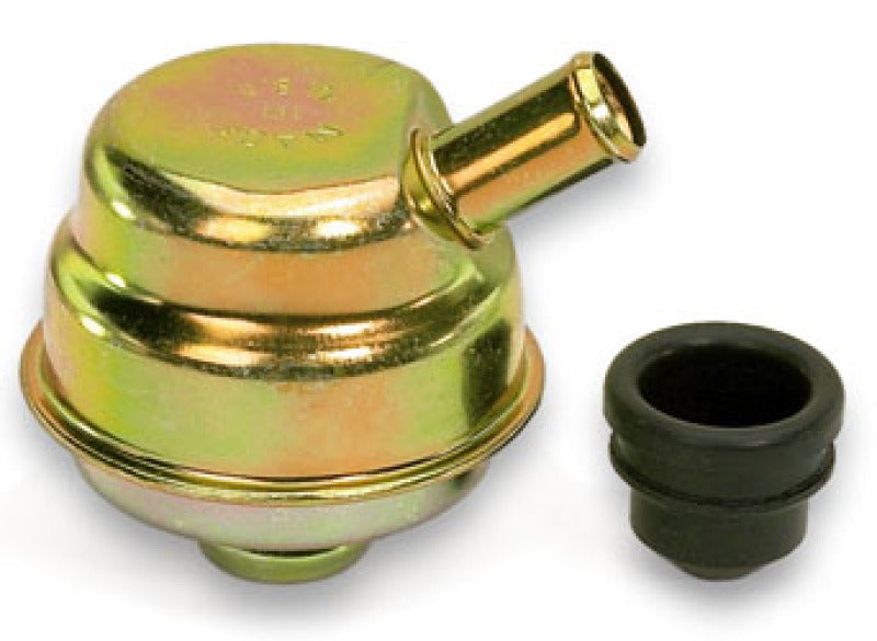 Moroso Oil Separator/Breather - 5/8in Hose - Gold Iridite Engine Breather Filters Moroso