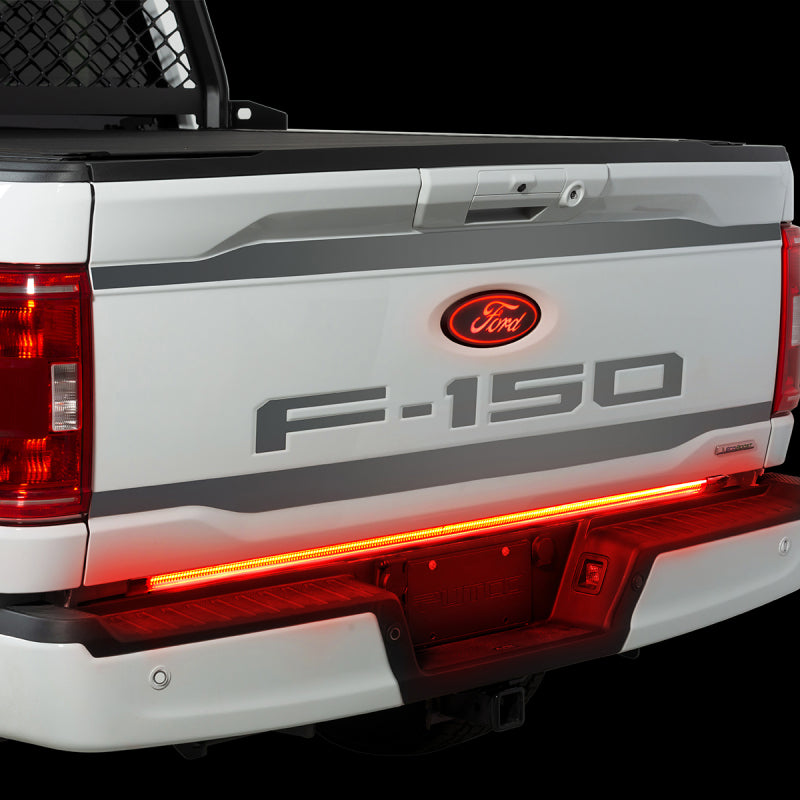 Putco 2024+ Ford F150 w/Factory LED Tail Light & OBS 60in Red Blade Tailgate Light Bar Plug-N-Play Light Tailgate Bar Putco