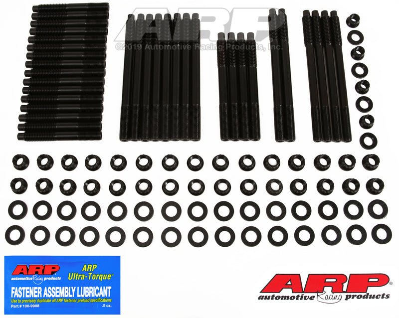 ARP SBC w/Brdx,Rdck alm blck, 12/18A WT/Clone Brdx hd 3/8 ctr blt holes hsk Rod Bolt Kits ARP