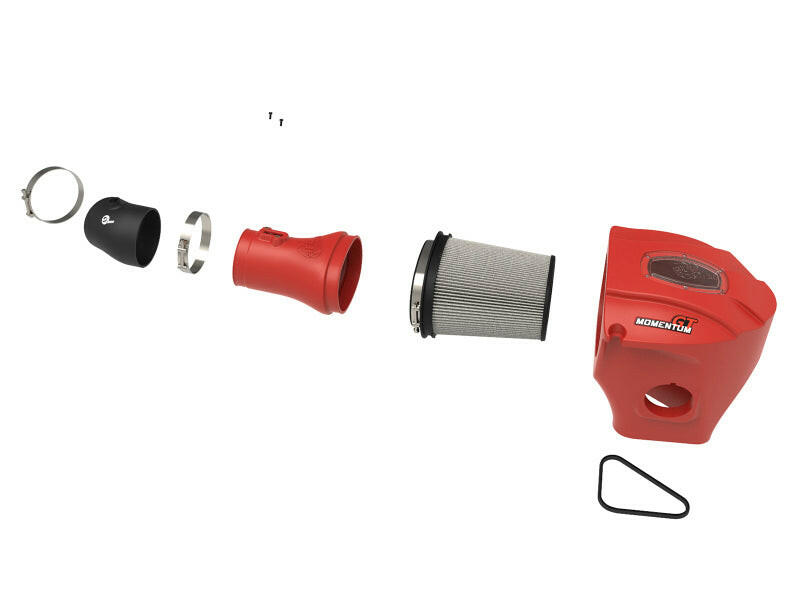 aFe Momentum GT Limited Edition Cold Air Intake 15-16 Dodge Challenger/Charger SRT Hellcat - Red Cold Air Intakes aFe