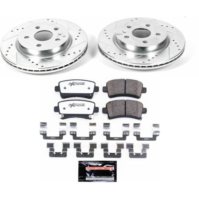 Power Stop 2010 Buick Allure Rear Z26 Street Warrior Brake Kit Brake Kits - Performance D&S PowerStop