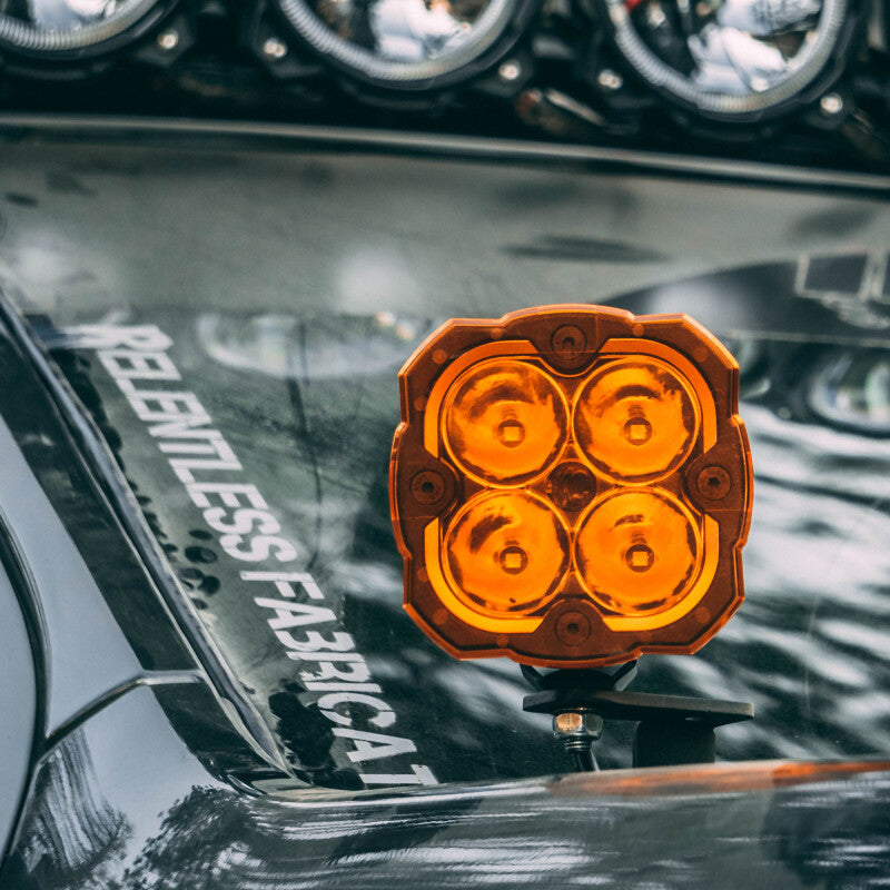 KC HiLiTES FLEX ERA 4 Light Shield Hard Cover (ea) - Amber Light Bars & Cubes KC HiLiTES