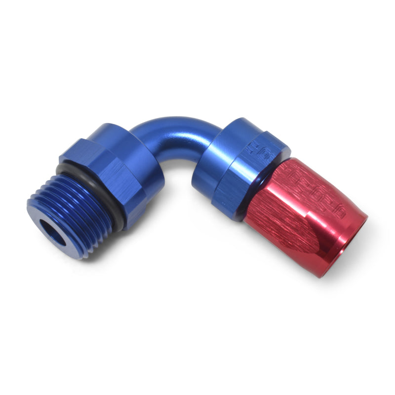 Russell Performance Swivel Hose End Assy #10 AN Male SAE Port to #8 Hose 90 Deg Red/Blue Anodized Hardware Kits - Other Russell