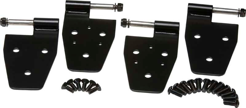 Kentrol 87-95 Jeep Wrangler YJ Door Hinge Set 4 Pieces - Powdercoat Black Doors Kentrol
